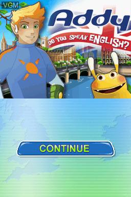 Addy - Do You Speak English — Title screen