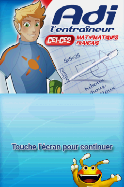 Adi L'entraineur - Mathematiques, Francais Ce1-ce2 — Title screen