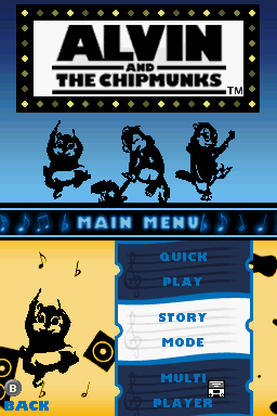 Alvin and the Chipmunks — Title screen
