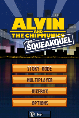 Alvin and the Chipmunks - The Squeakquel — Title screen