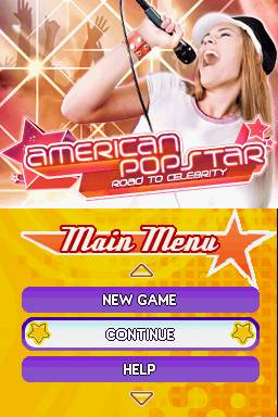 American Popstar : Road to Celebrity — Title screen