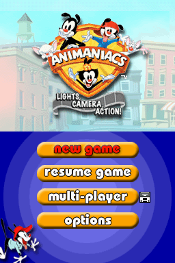 Animaniacs - Lights Camera Action — Title screen