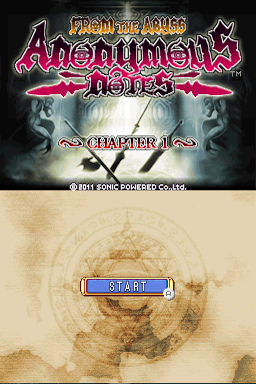 Anonymous Notes 1 - From The Abyss — Title screen