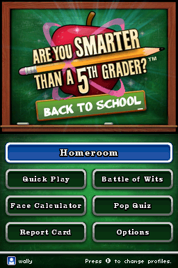 Are You Smarter Than A 5th Grader ? Back To School — Title screen