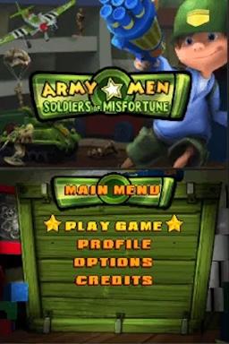 Army Men - Soldiers of Misfortune — Title screen