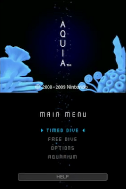 Art Style - AQUIA — Title screen