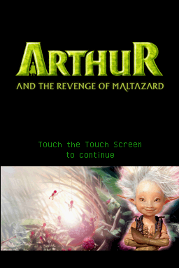 Arthur and the Revenge of Maltazard — Title screen