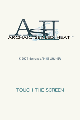 Ash : Archaic Sealed Heat — Title screen