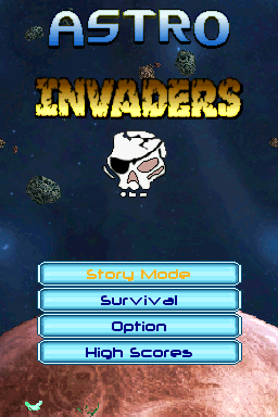 Astro Invaders — Title screen