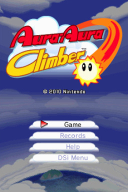 Aura-Aura Climber — Title screen