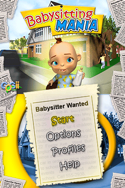 Babysitting Mania — Title screen