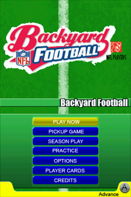 Backyard Football — Title screen