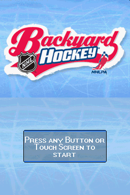 Backyard Hockey — Title screen