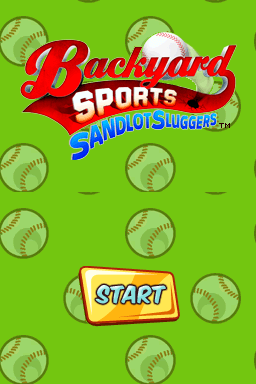 Backyard Sports - Sandlot Sluggers — Title screen