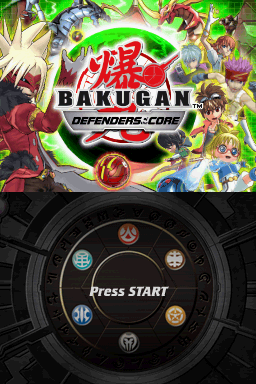 Bakugan - Defenders of the Core — Title screen