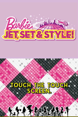 Barbie - Jet, Set & Style! — Title screen