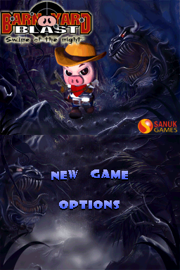 Barnyard Blast : Swine Of The Night — Title screen