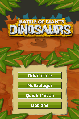 Battle of Giants: Dinosaurs — Title screen