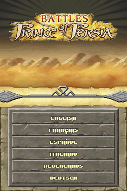 Battles of Prince of Persia — Title screen