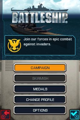 Battleship — Title screen