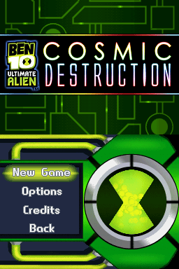 Ben 10 - Ultimate Alien - Cosmic Destruction — Title screen