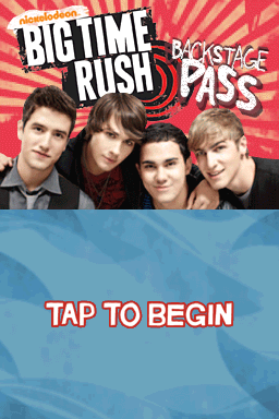 Big Time Rush : Backstage Pass — Title screen