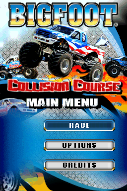 Bigfoot Collision Course — Title screen