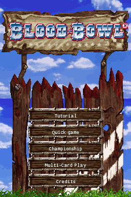 Blood Bowl — Title screen
