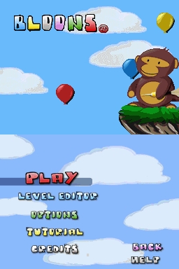Bloons — Title screen