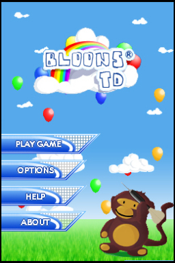 Bloons TD — Title screen