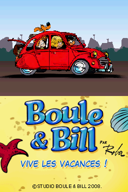 Boule & Bill - Vive les Vacances! — Title screen