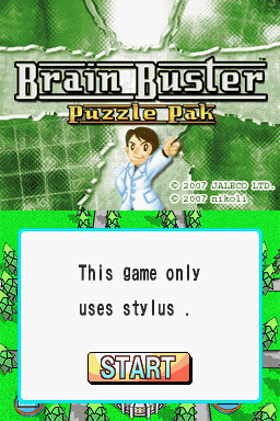 Brain Buster : Puzzle Pak — Title screen
