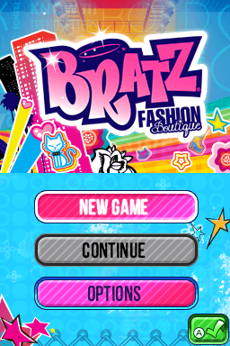 Bratz: Fashion Boutique — Title screen