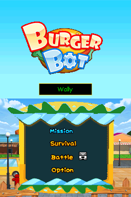 Burger Bot — Title screen