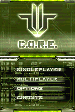 C.O.R.E. — Title screen