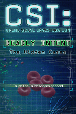 CSI - Crime Scene Investigation - Deadly Intent -  — Title screen