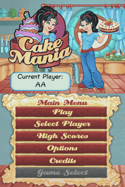 Cake Mania — Title screen