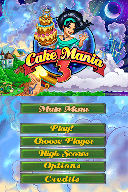 Cake Mania 3 — Title screen
