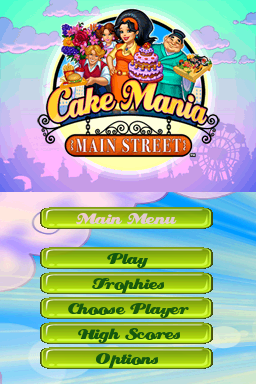 Cake Mania Main Street — Title screen