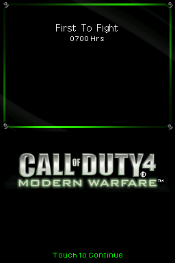 Call Of Duty 4 - Modern Warfare — Title screen
