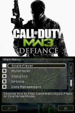 Call of Duty - Modern Warfare 3 - Defiance — Title screen