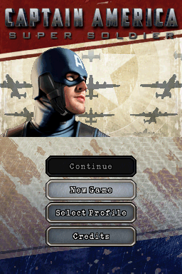 Captain America - Super Soldier — Title screen