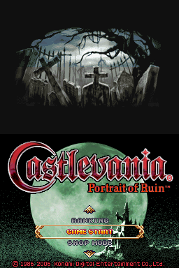 Castlevania - Portrait of Elegance — Title screen