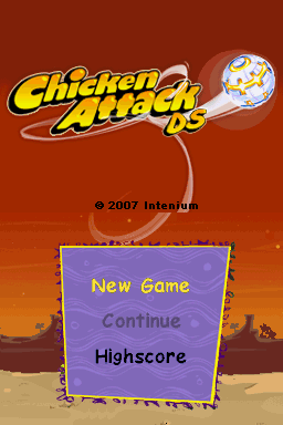 Chicken Attack Ds — Title screen
