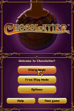 Chocolatier — Title screen