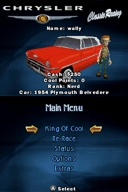 Chrysler Classic Racing — Title screen