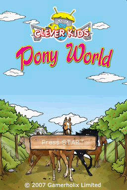 Clever Kids : Pony World — Title screen