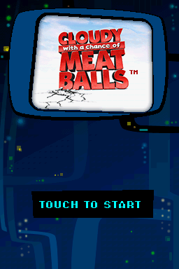 Cloudy with a Chance of Meatballs — Title screen