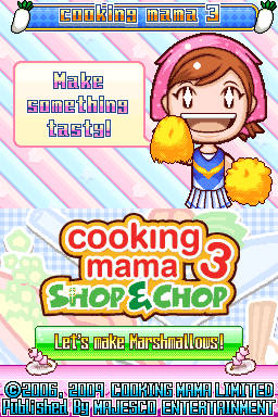 Cooking Mama 3 - Shop and Chop - Let's Make Marshmallows — Title screen