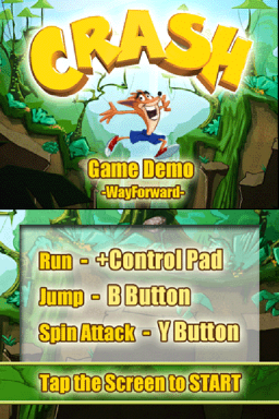 Crash Landed — Title screen